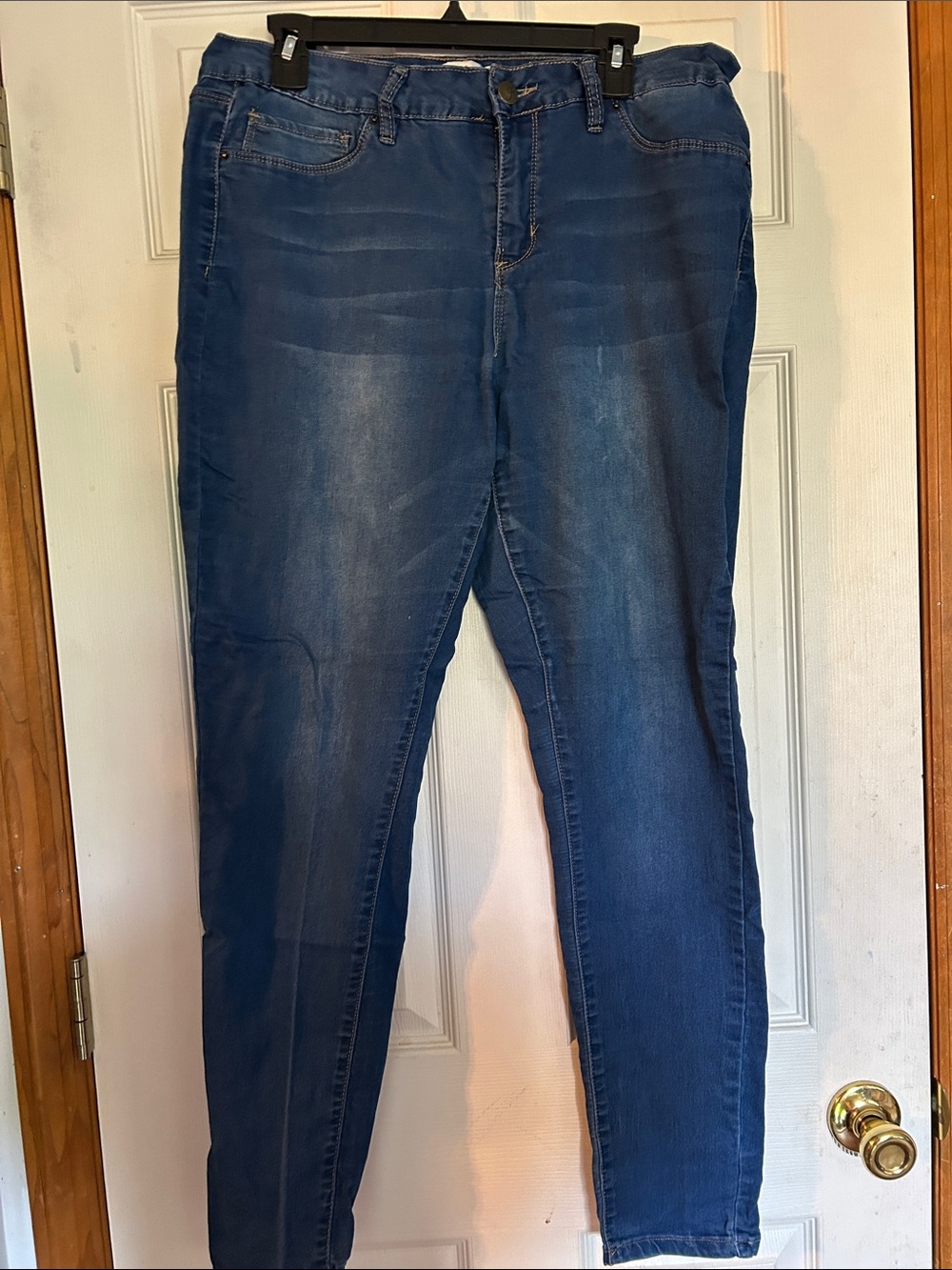 Royalty For Me Blue Skinny Jeans — Faded Dark Wash